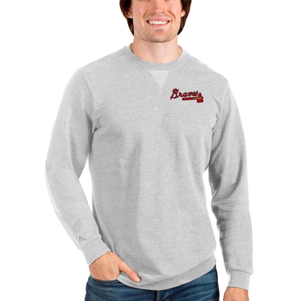 NWT Atlanta Braves Antigua crewneck pullover sweatshirt